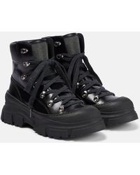Brunello Cucinelli - Leather Combat Boots - Lyst