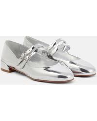 Christian Louboutin - Mary-Jane-Ballerinas Sweet Jane Aus Metallic-Leder - Lyst