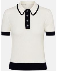 Tory Burch - Open-Knit Polo Shirt - Lyst