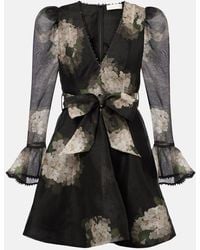 Zimmermann - Minikleid Balance Aus Leinen Und Seide - Lyst
