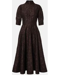 Emilia Wickstead - Quinley Cloque Midi Dress - Lyst