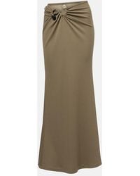 Christopher Esber - Embellished Ruched Jersey Maxi Skirt - Lyst