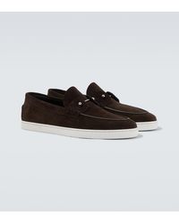 Christian Louboutin - Chambeliboat Suede Slip-On Shoes - Lyst