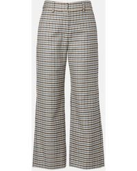 Max Mara - Michelle Wool And Cotton Wide-Leg Pants - Lyst