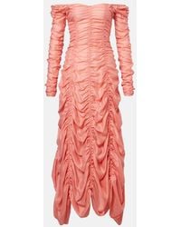 KHAITE - Judith Ruched Voile Cocktail Dress - Lyst