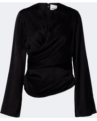 Isabel Marant - Neame Draped Satin Top - Lyst