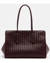 Bottega Veneta - Barbara Intrecciato Leather Tote Bag - Lyst