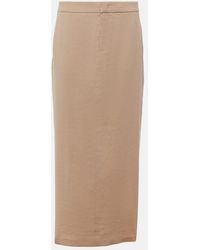 Vince - Linen-Blend Maxi Skirt - Lyst