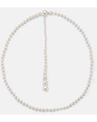 Sophie Bille Brahe - Halskette La Belle Moon Aus Suesswasserperlen Mit 14Kt Gelbgold - Lyst