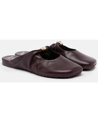 Loewe - Pebble Soft Leather Mules - Lyst