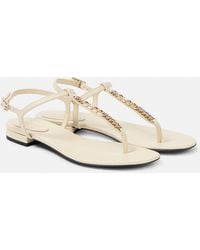 Gucci - Signoria Leather Thong Sandals - Lyst