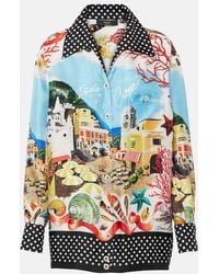 Dolce & Gabbana - Capri Printed Silk Satin Shirt - Lyst