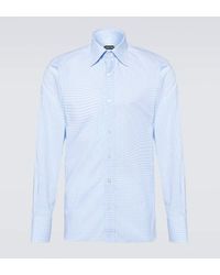 Tom Ford - Camisa de popelin de algodon a cuadros - Lyst