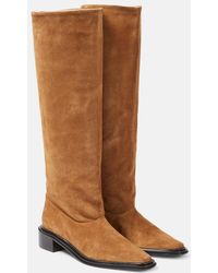 Souliers Martinez - Bertran Suede Knee-High Boots - Lyst