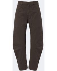 Nili Lotan - Shon Cotton Twill Barrel-Leg Pants - Lyst