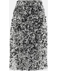 Dolce & Gabbana - Sequined Pencil Skirt - Lyst