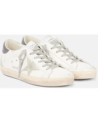 Golden Goose - Super-Star Leather Sneakers - Lyst