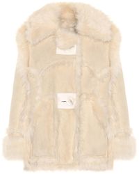 Acne Studios Oversized Shearling Jacket - Natural