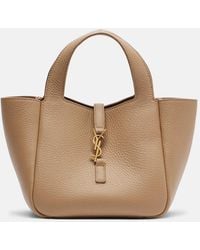 Saint Laurent - Le 5 A 7 Baby Bea Leather Top-Handle Bag - Lyst