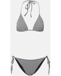 Hunza G - Sabrina Gingham Seersucker Bikini - Lyst