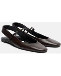 TOTEME - Leather Mary Jane Flats - Lyst