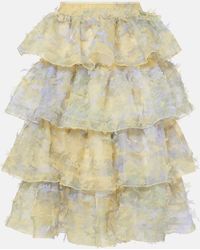 SUSAN FANG - Jupe Midi En Tulle - Lyst