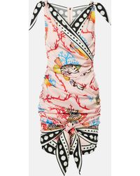 Dolce & Gabbana - Capri Printed Silk-blend Minidress - Lyst