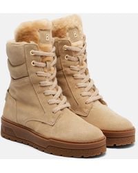 Bogner - Calgary Shearling-Lined Suede Lace-Up Boots - Lyst