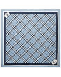Burberry - Check Silk Twill Scarf - Lyst