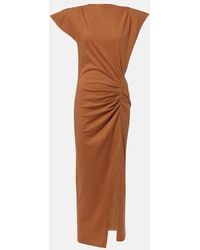 Isabel Marant - Nadela Gathered Cotton Maxi Dress - Lyst