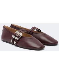 Le Monde Beryl - Claudia Leather Mary Jane Flats - Lyst