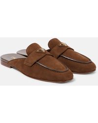 Prada - Slippers Aus Veloursleder - Lyst