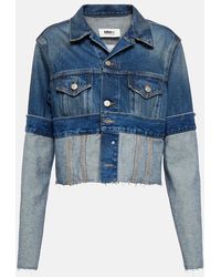 MM6 by Maison Martin Margiela - Giacca di jeans cropped - Lyst