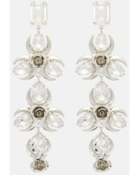 Magda Butrym - Crystal-Embellished Floral Drop Earrings - Lyst
