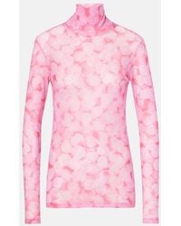 Dries Van Noten - Printed High-Neck Jersey Top - Lyst