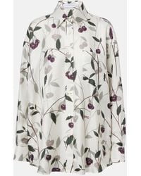 Stella McCartney - Printed Silk Twill Shirt - Lyst