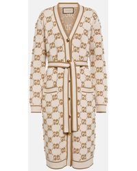 Gucci - Cardigan in jacquard di lana GG - Lyst