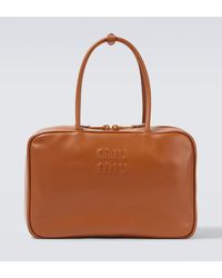 Miu Miu - Tote Bag Beau Large Aus Leder - Lyst