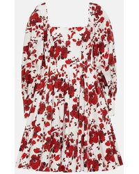Emilia Wickstead - Yasmina Floral Cotton Minidress - Lyst