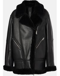 Blancha - Shearling-Trimmed Leather Jacket - Lyst