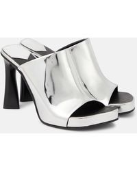 Stella McCartney - Elsa Mirrored Faux Leather Sandals - Lyst