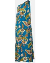 La DoubleJ - Bedrucktes Maxikleid Roy Aus Seiden-Twill - Lyst