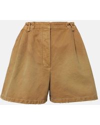 Prada - Shorts in canvas di cotone - Lyst