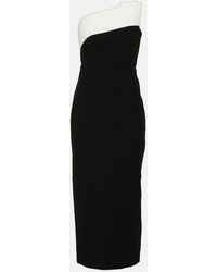 Roland Mouret - Strapless Panelled Midi Dress - Lyst