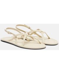 The Row - Malick Strap Leather Sandals - Lyst