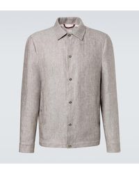 Brunello Cucinelli - Hemp And Linen Overshirt - Lyst
