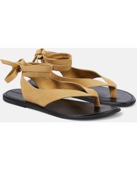 The Row - Beach Leather Thong Sandals - Lyst