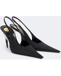 Saint Laurent - Goya Satin Slingback Pumps - Lyst