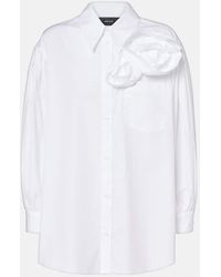 Simone Rocha - Camisa De Algodon Con Aplique Floral - Lyst