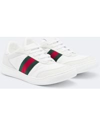 Gucci - Screener Web Stripe Sneakers - Lyst